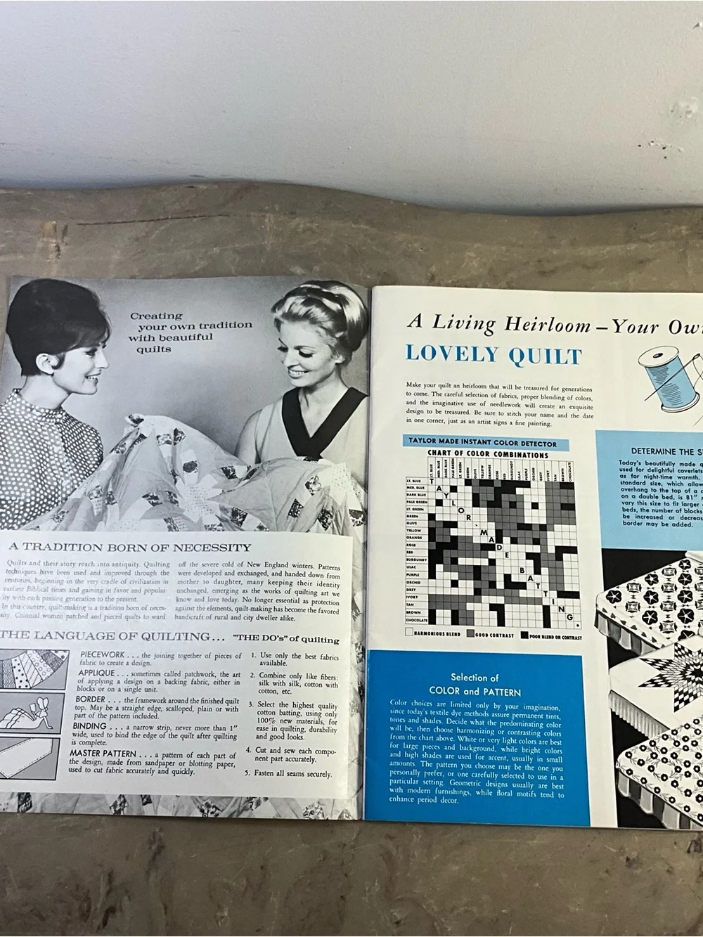 Vintage Barbara Taylors Book on Quilting with 34 Designs